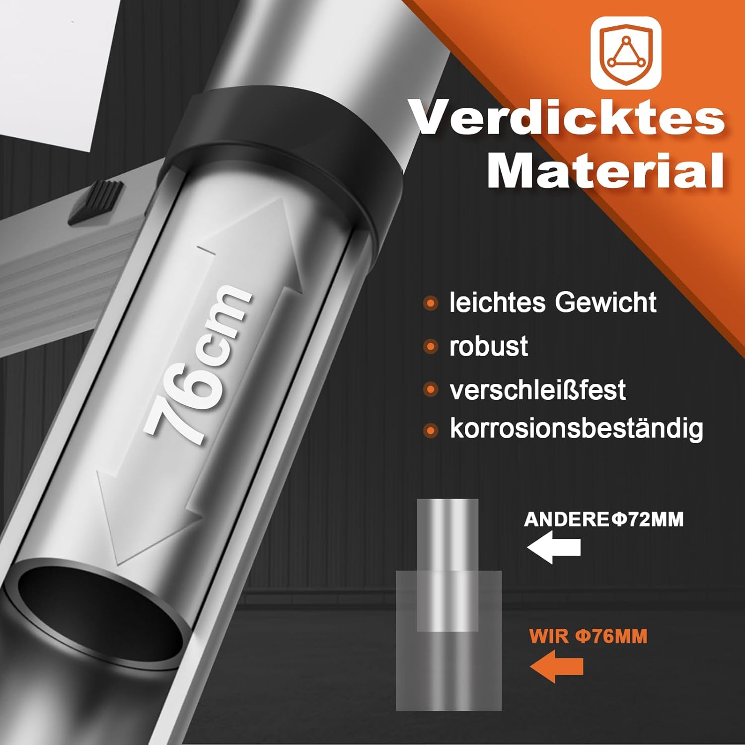Thumbnail 2 de HBTower Teleskopleiter 3,8 m Aluminium mit Tragkraft 150 kg