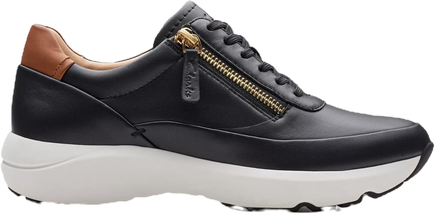 Thumbnail 6 de Clarks Tivoli ZipSneaker pour femme en cuir bleu marine