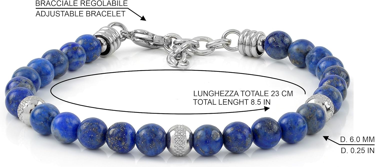 Thumbnail 3 de 10:10 Bracciale Lapislazzuli 6 mm 🪄