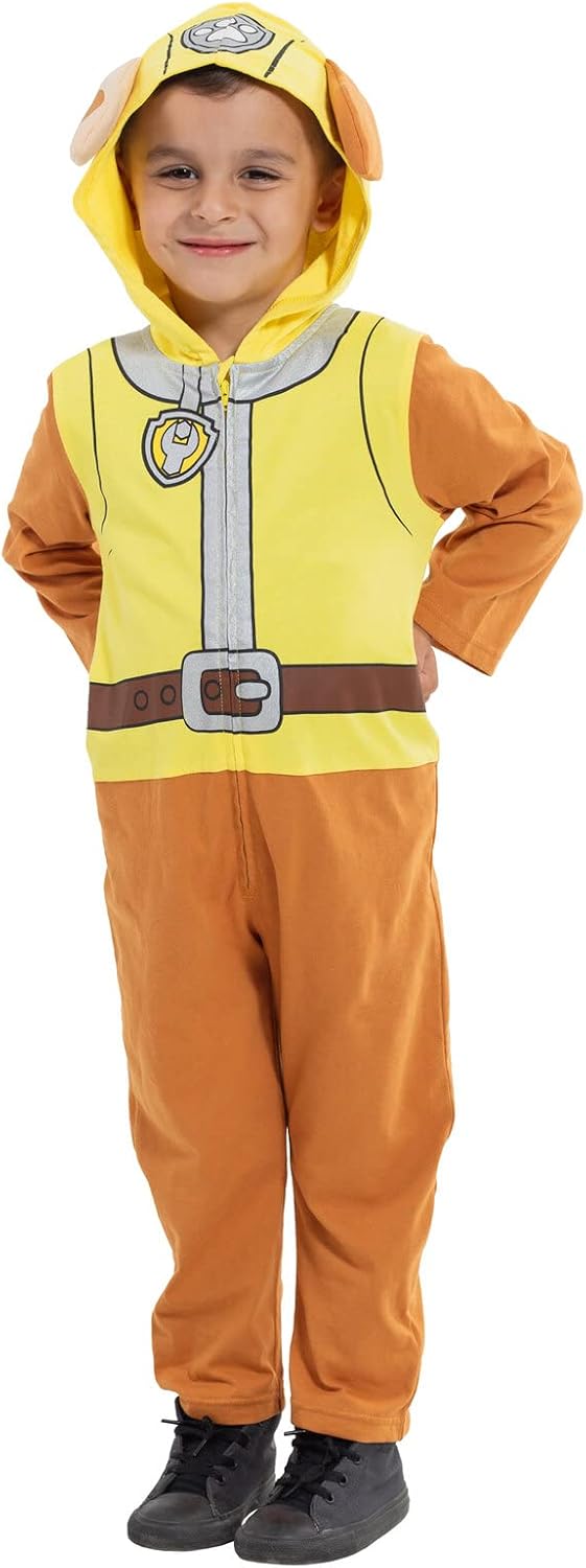 Thumbnail 2 de Paw Patrol Rubble Zip-Up Cosplay Coverall, Infant to Big Kid