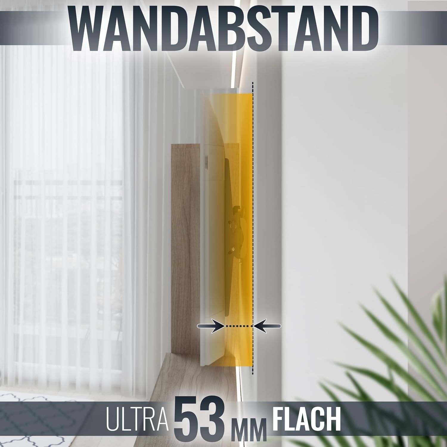 Detalle de RICOO TV-Wandhalterung N2164 – Neigbar, 40–75 Zoll, bis 40 kg, VESA 600×400