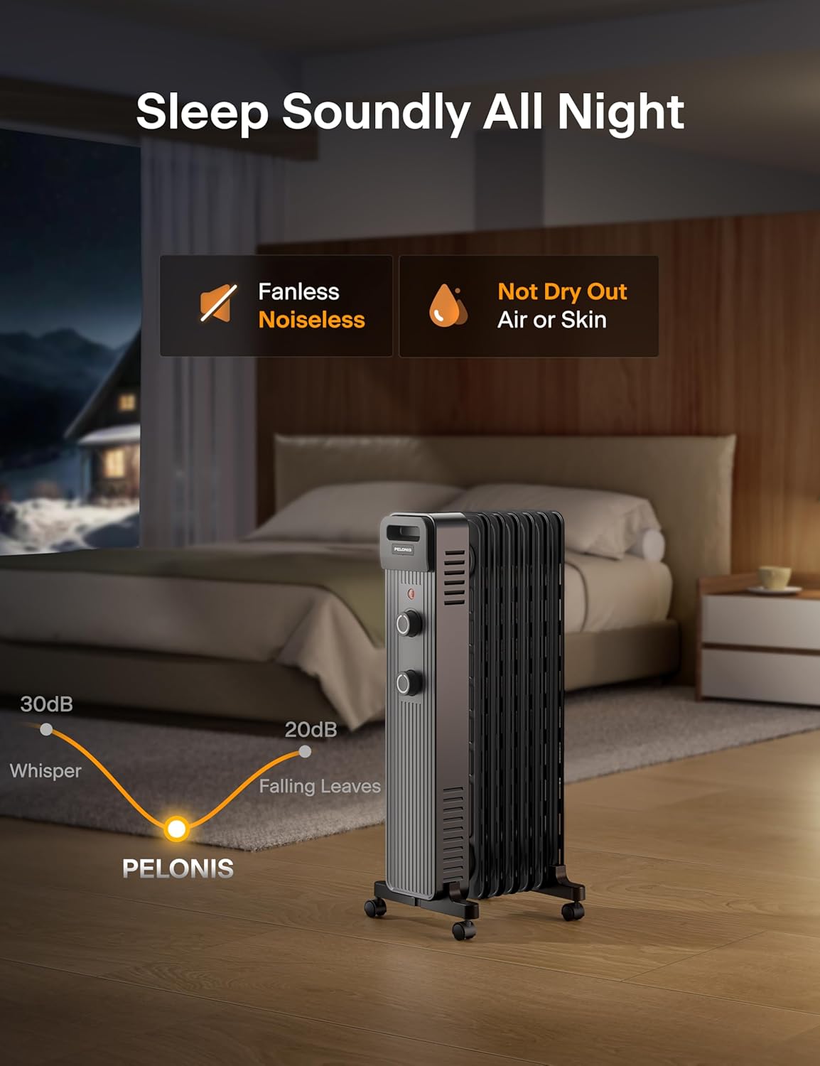 Thumbnail 3 de Pelonis 1500W Oil Filled Radiator Heater