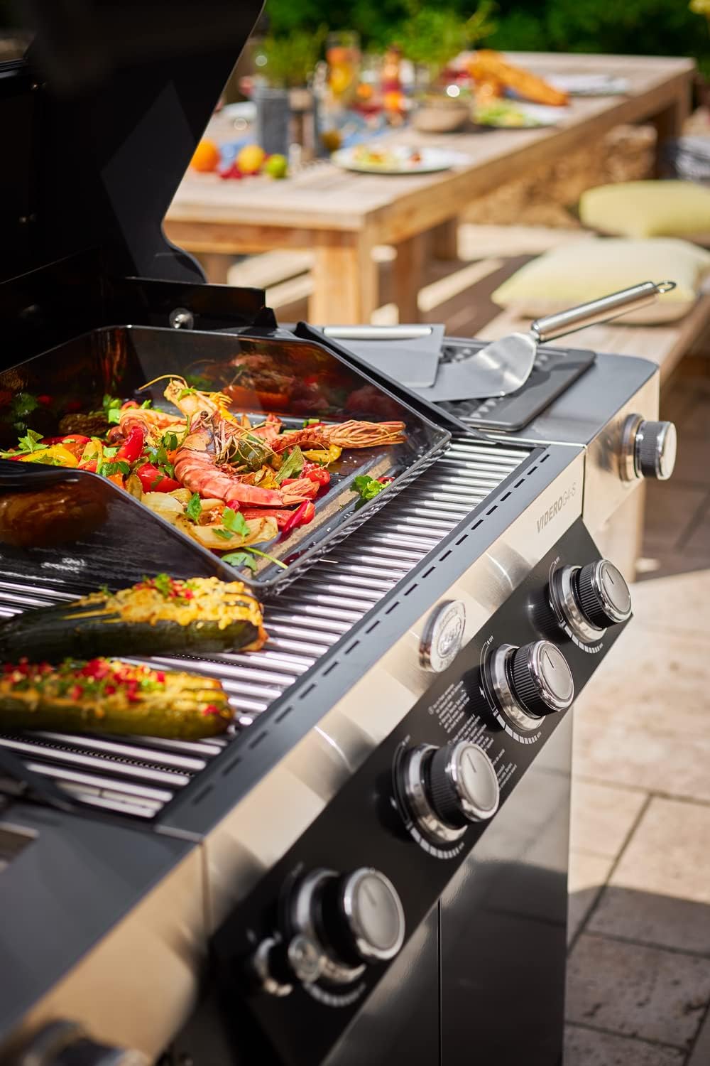 Thumbnail 1 de RÖSLE Plancha-Grillplatte aus porzellanemailliertem Gusseisen – 47 x 36,5 cm