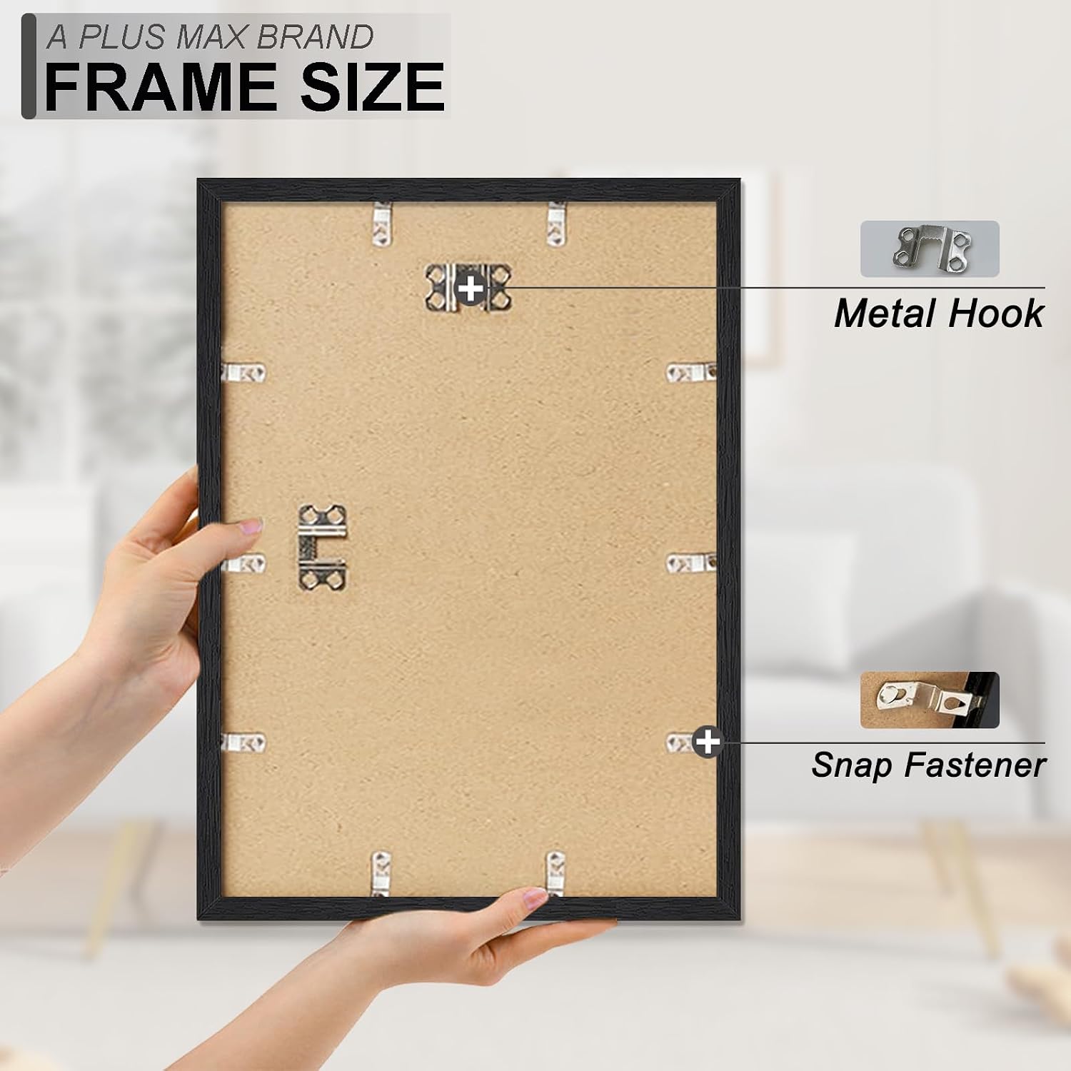 Thumbnail 5 de A PLUS MAX 13x18 Picture Frame Set of 3 in Black Engineered Wood