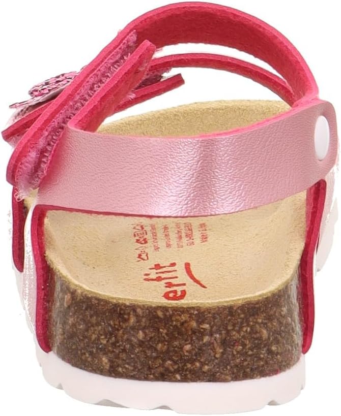 Thumbnail 2 de Superfit Mädchen Fussbettpantoffel Sandale mit Leder-Innensohle und 2 Klettverschlüssen