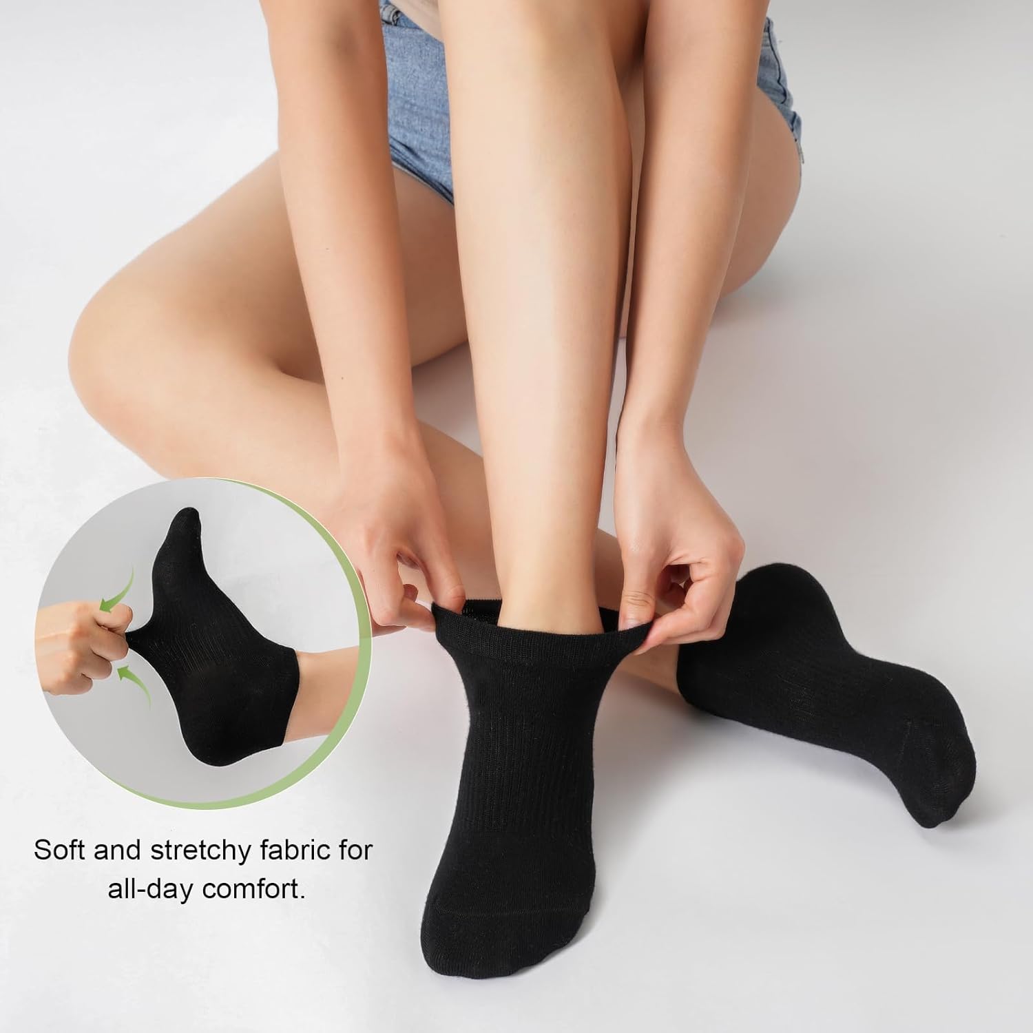 Thumbnail 3 de BambooHop Ankle Socks Women: 5 Pairs of Breathable, Seamless Bamboo Low Cut Trainers Socks