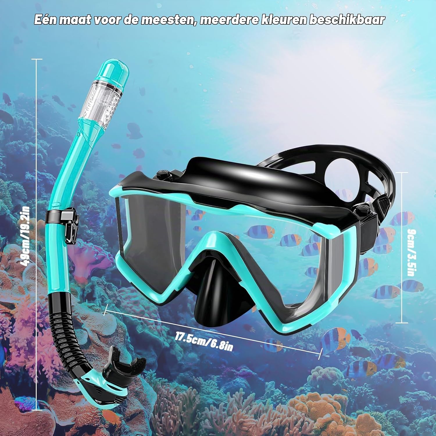 Thumbnail 1 de Collazoey qsjqhl snorkelset voor volwassenen met panoramisch masker