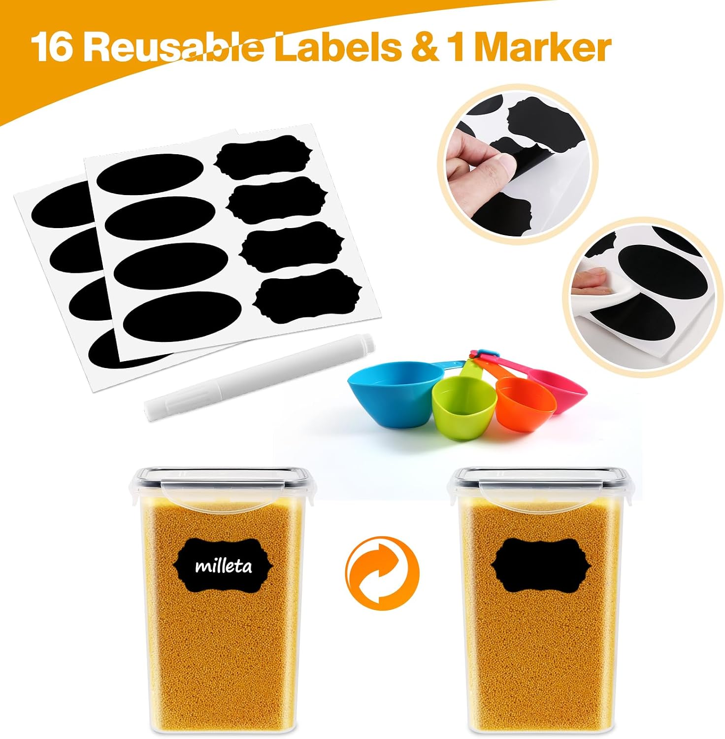 Thumbnail 5 de YASHE 1.5L Airtight Food Storage Containers set of 10
