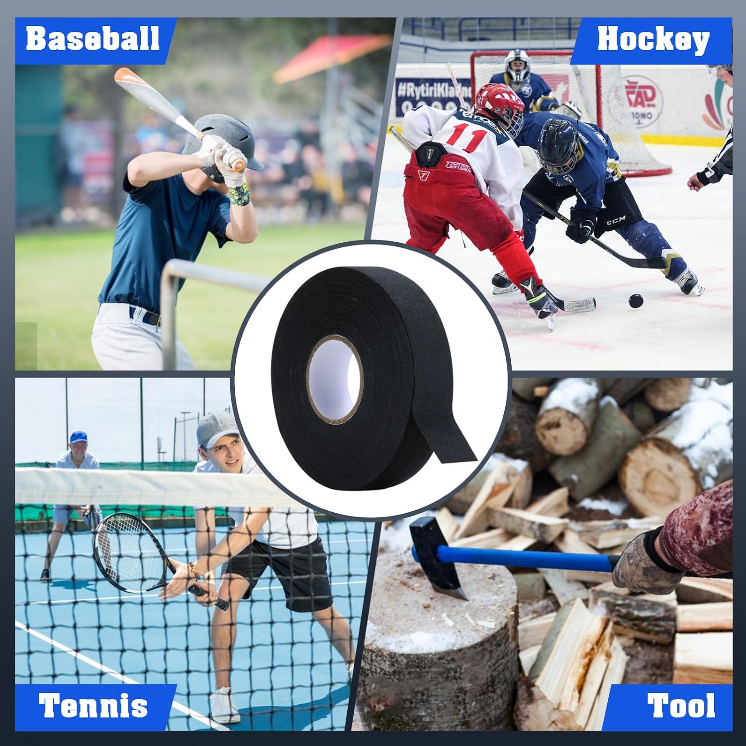 Detalle 2 de AGUZXTM Clear Hockey Tape, 6-Pack for Socks and Shin Pads