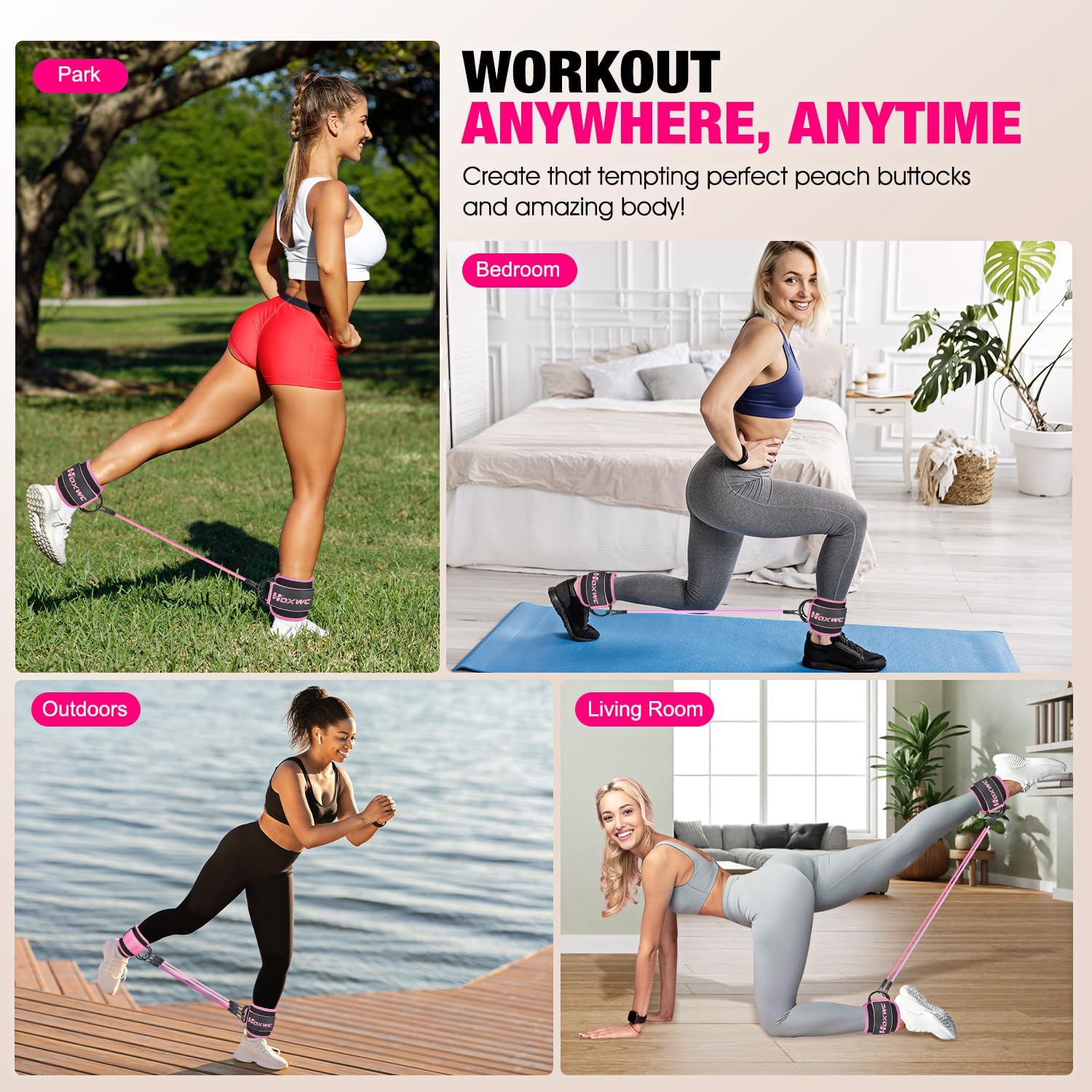 Thumbnail 5 de HOXWC Ankle Resistance Bands 🏋️♀