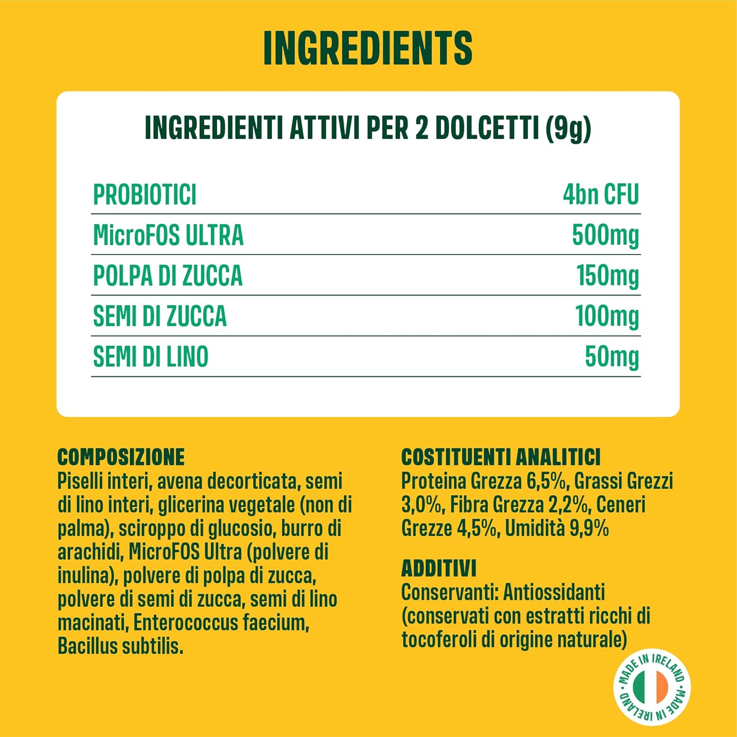 Detalle de ivvi Probiotic per cani in bocconcini al pollo (60 snack) per flora intestinale, digestione e sistema immunitario