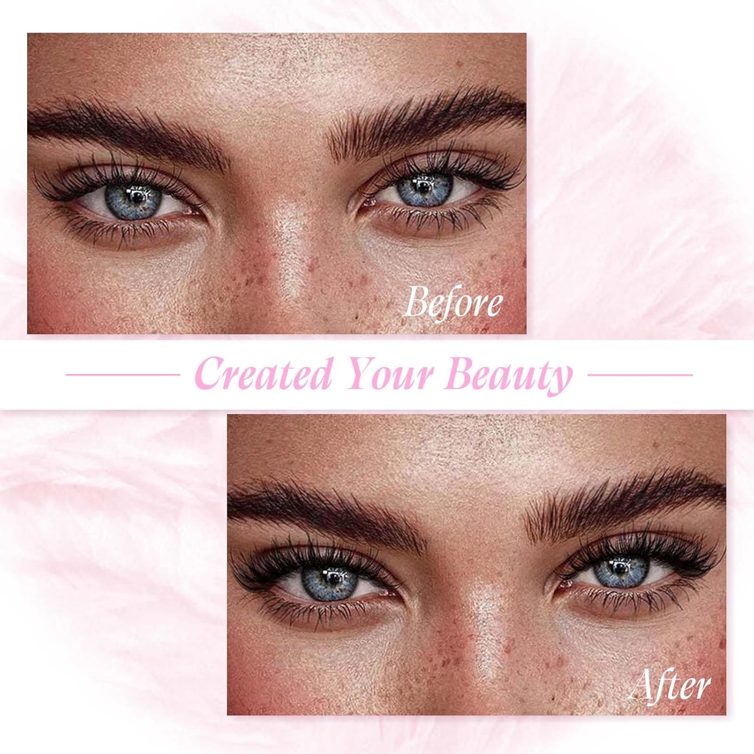 Detalle de FADLASH FL1-40D-0.07-D-8-16 clusterwimpers, D-krul en gemengde lengtes