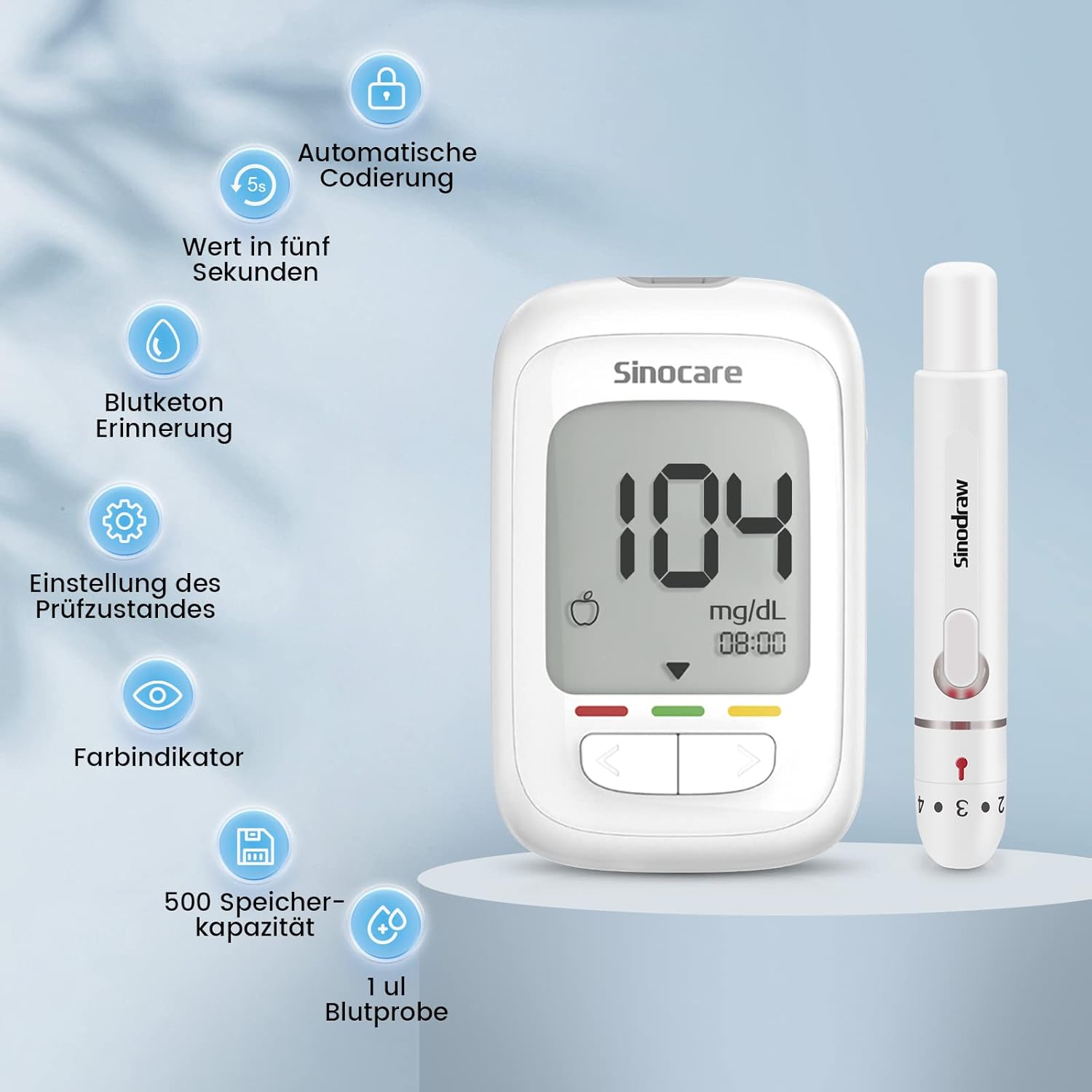 Detalle 2 de Sinocare Safe AQ Pro I Blutzucker 100