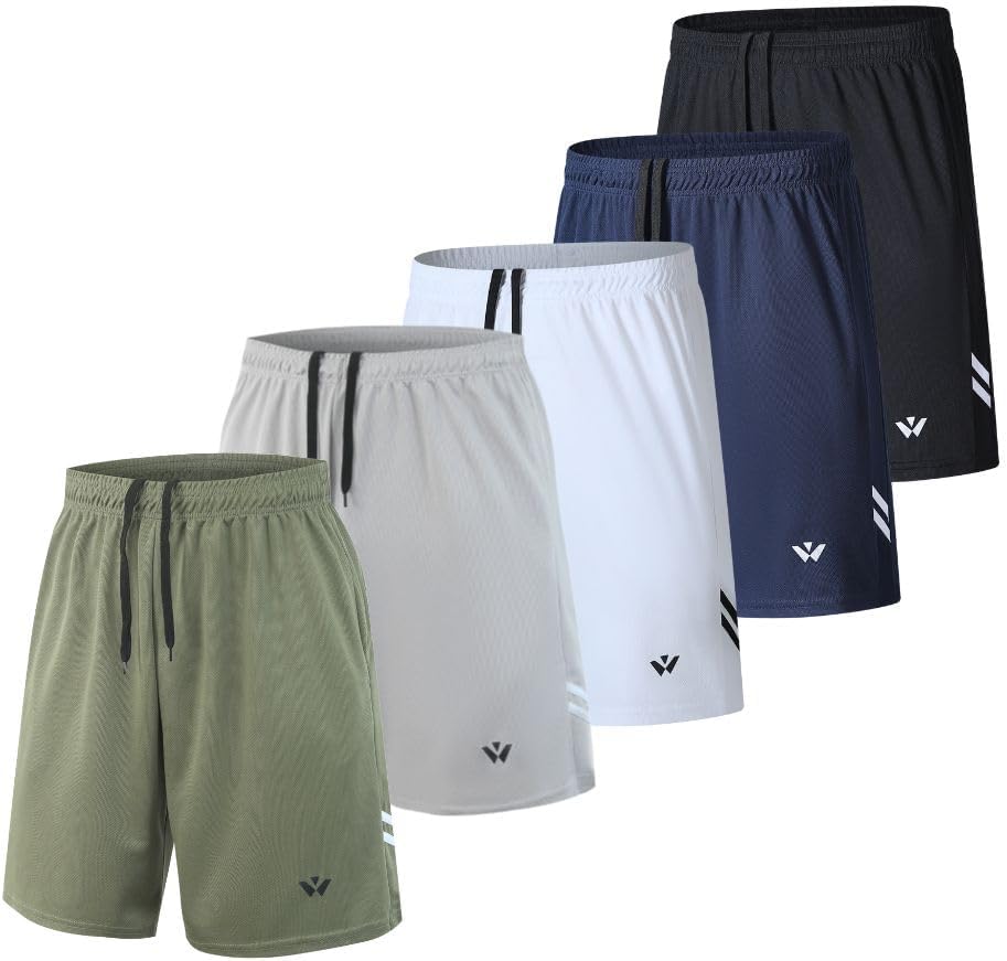 Thumbnail 6 de fovdtaa 5 Pack Men's Sports Shorts with Pockets – Lightweight, Quick-Dry Athletic Shorts