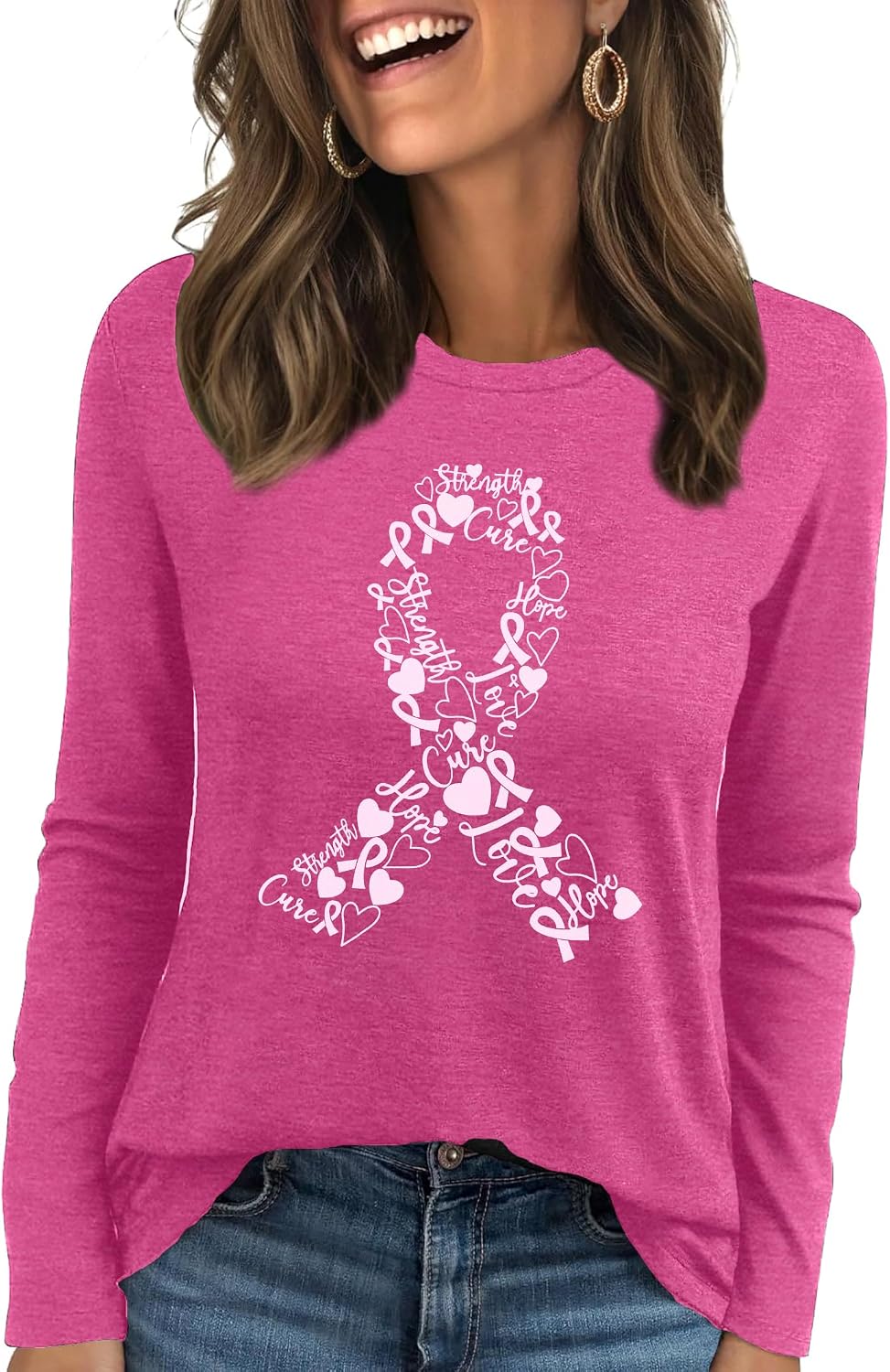 Thumbnail 6 de WOSHN Breast Cancer Awareness Long-Sleeve Shirt