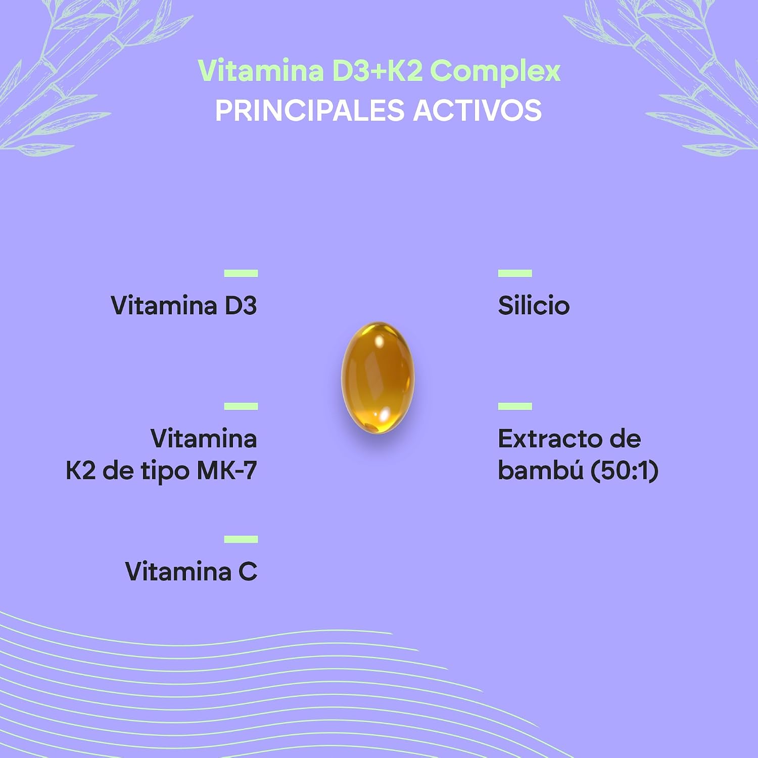 Detalle 2 de NUTRALIE Vitamina D3 y K2 10000 UI 60 softgel