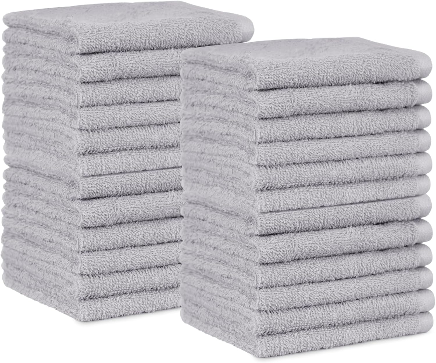 Detalle de Amazon Basics Waschlappen 30×30 cm, 24er-Pack