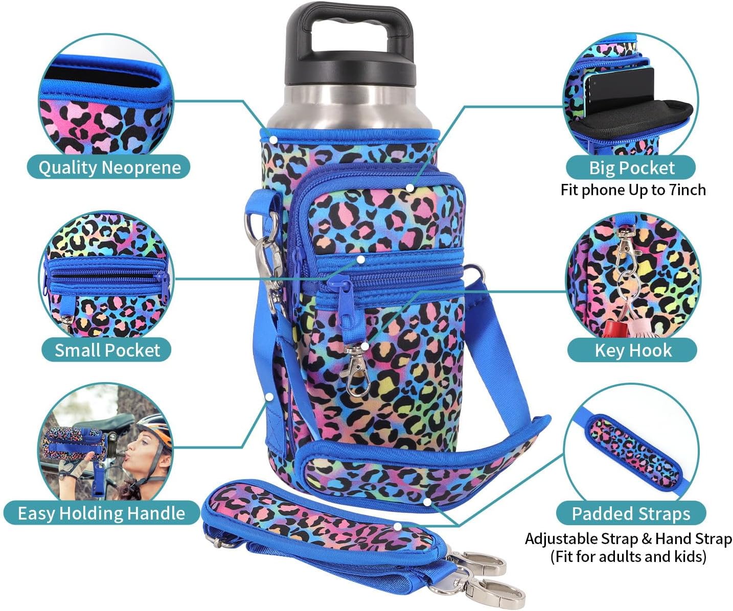Detalle de AJLTPA Water Bottle Sling Carrier Neoprene