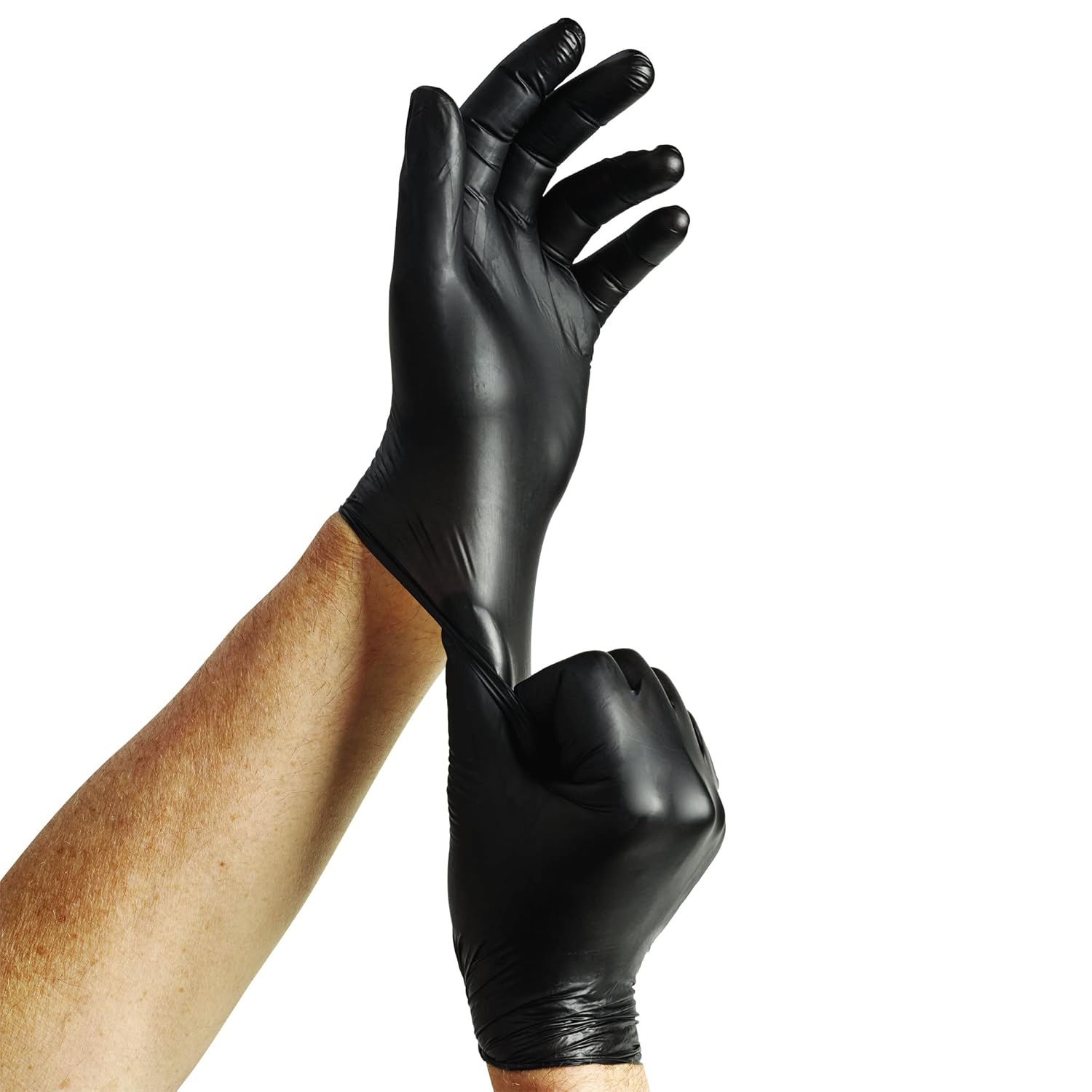 Thumbnail 2 de Spontex Extra Black Vinyl Einmalhandschuhe – ungepudert, latexfrei, Größe L, 100er Pack, schwarz