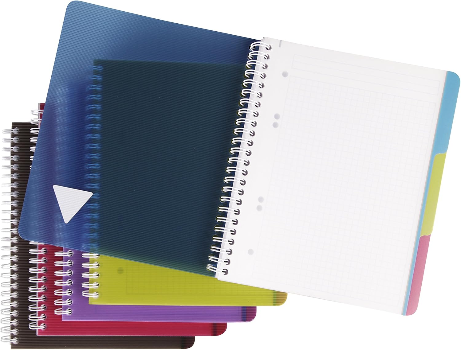Detalle de Clairefontaine 329755C Linicolor intensi Evolutiv'Book – Taccuino a spirale A5+ 16x21 cm, 180 pagine quadretti, carta 90 g, copertina PP