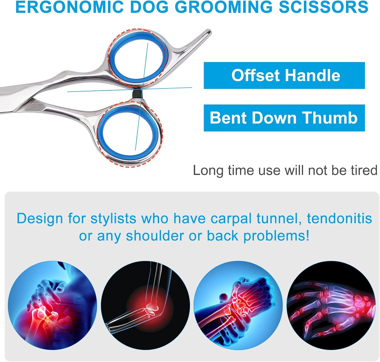 Thumbnail 4 de Dog Grooming Scissors with Safety Round Tip, Pet Dog Cat Curved Grooming Shears Scissors, Stainless Steel Pet Grooming Tools (Silver Down Curved Scissor)
Dog Grooming Scissors with Safety Round Tip, Pet Dog…