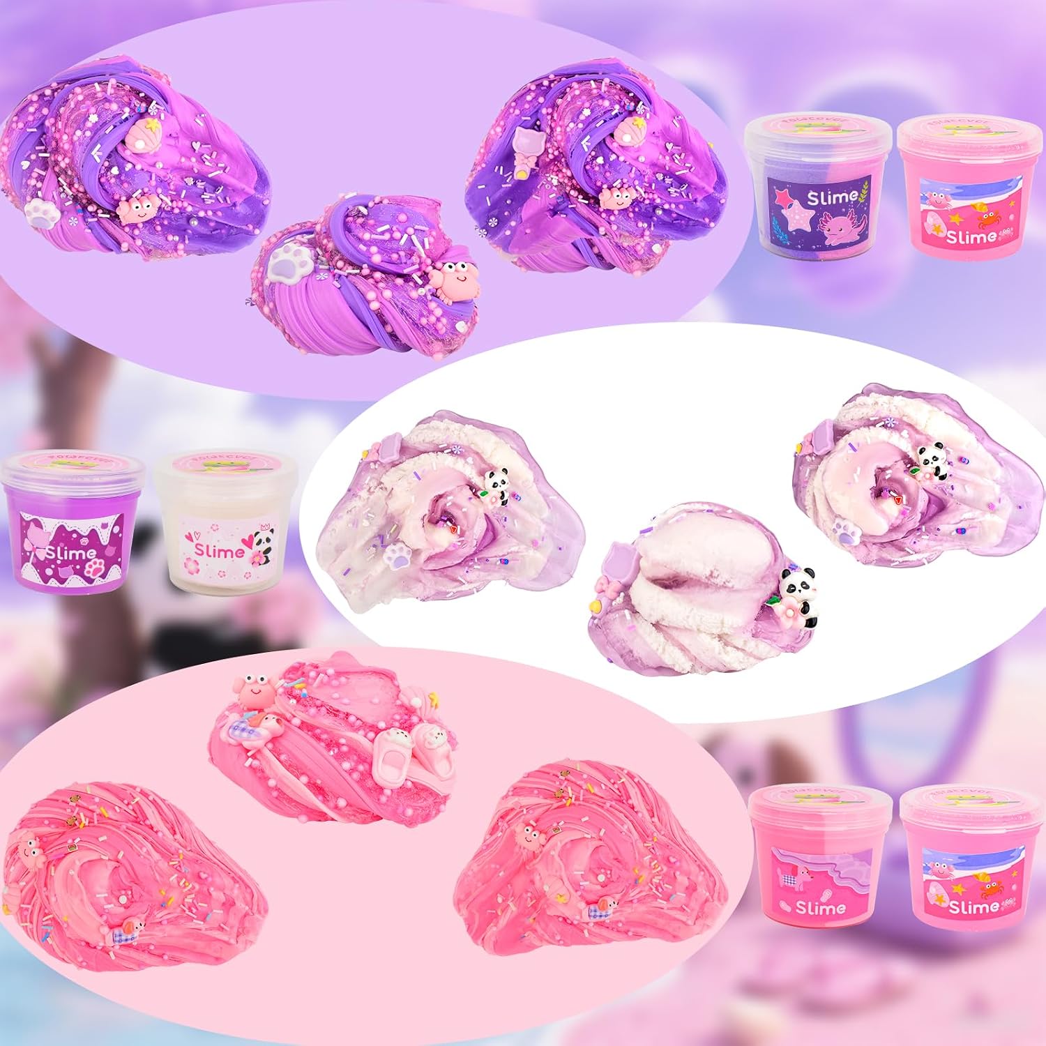 Thumbnail 2 de 6 Pack Pink & Purple Slime kit 6x textures