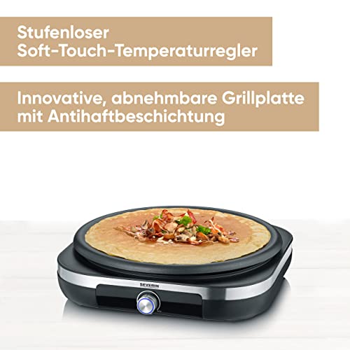 Detalle de SEVERIN Crêpes Maker CM 2199 – XXL‑Pfanne für süße Crêpes und herzhafte Galettes
