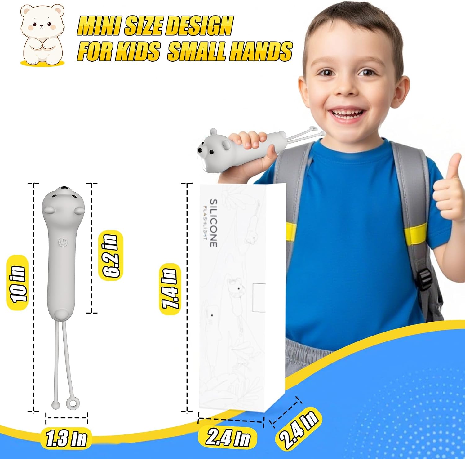 Detalle 2 de ZKLiLi Polar Bear Rechargeable Kid's Flashlight