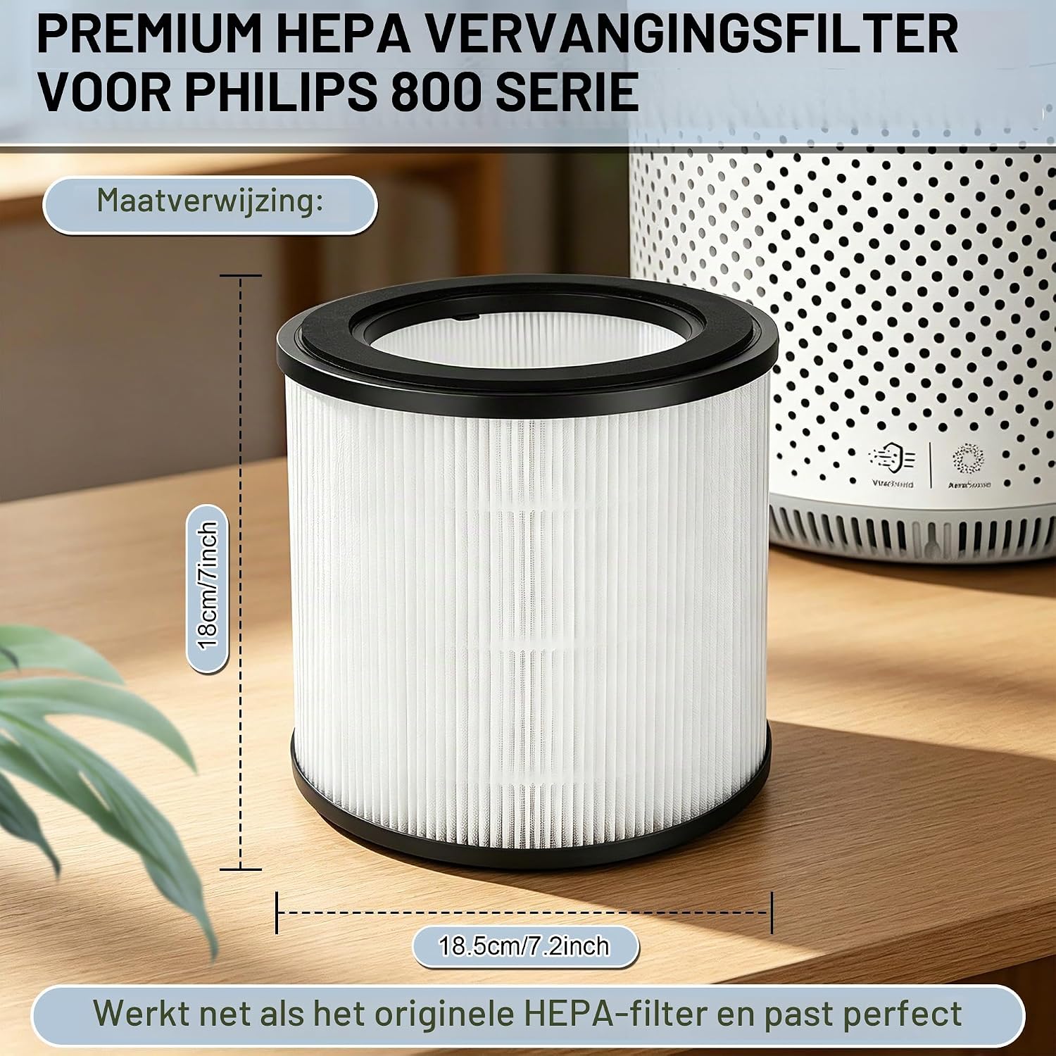 Thumbnail 1 de TTOPBAO BZ-yuanlv HEPA-filters voor Philips luchtreinigers, 18 cm
