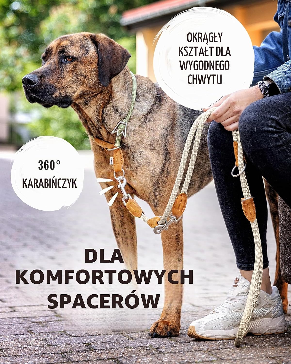Detalle 2 de Rudelkönig Emma – regulowana smycz 2,30 m z liny nylonowej