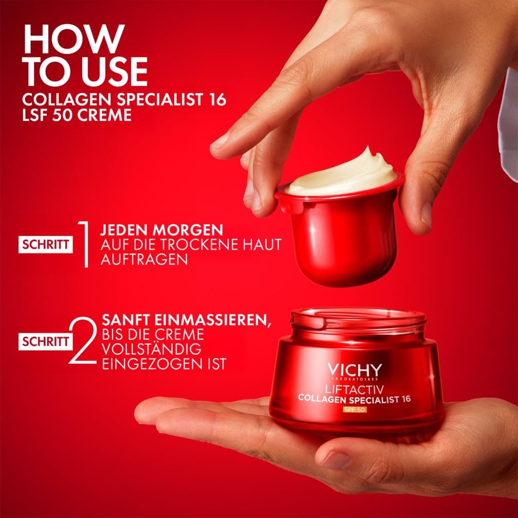 Detalle 2 de Vichy Liftactiv Collagen Specialist 16 Creme LSF 50 – Ant-Aging Tagescreme mit UV-Schutz