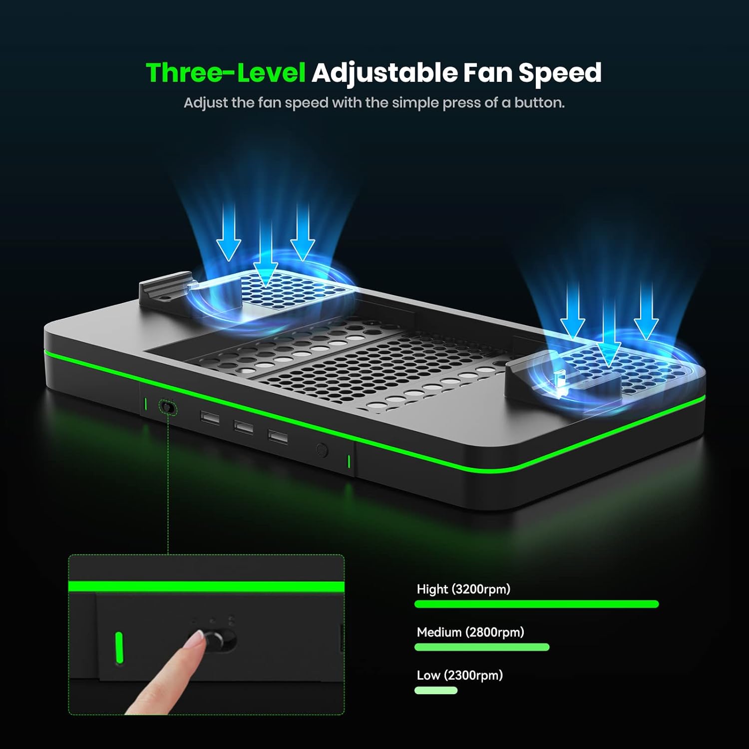 Thumbnail 3 de CODOGOY Charging Stand with Cooling Fan for Xbox Series X|S and Controllers (Vertical Dock)