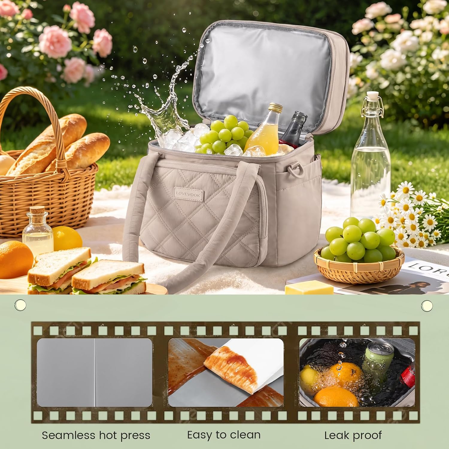 Detalle 2 de LOVEVOOK Insulated Lunch Bag 15L