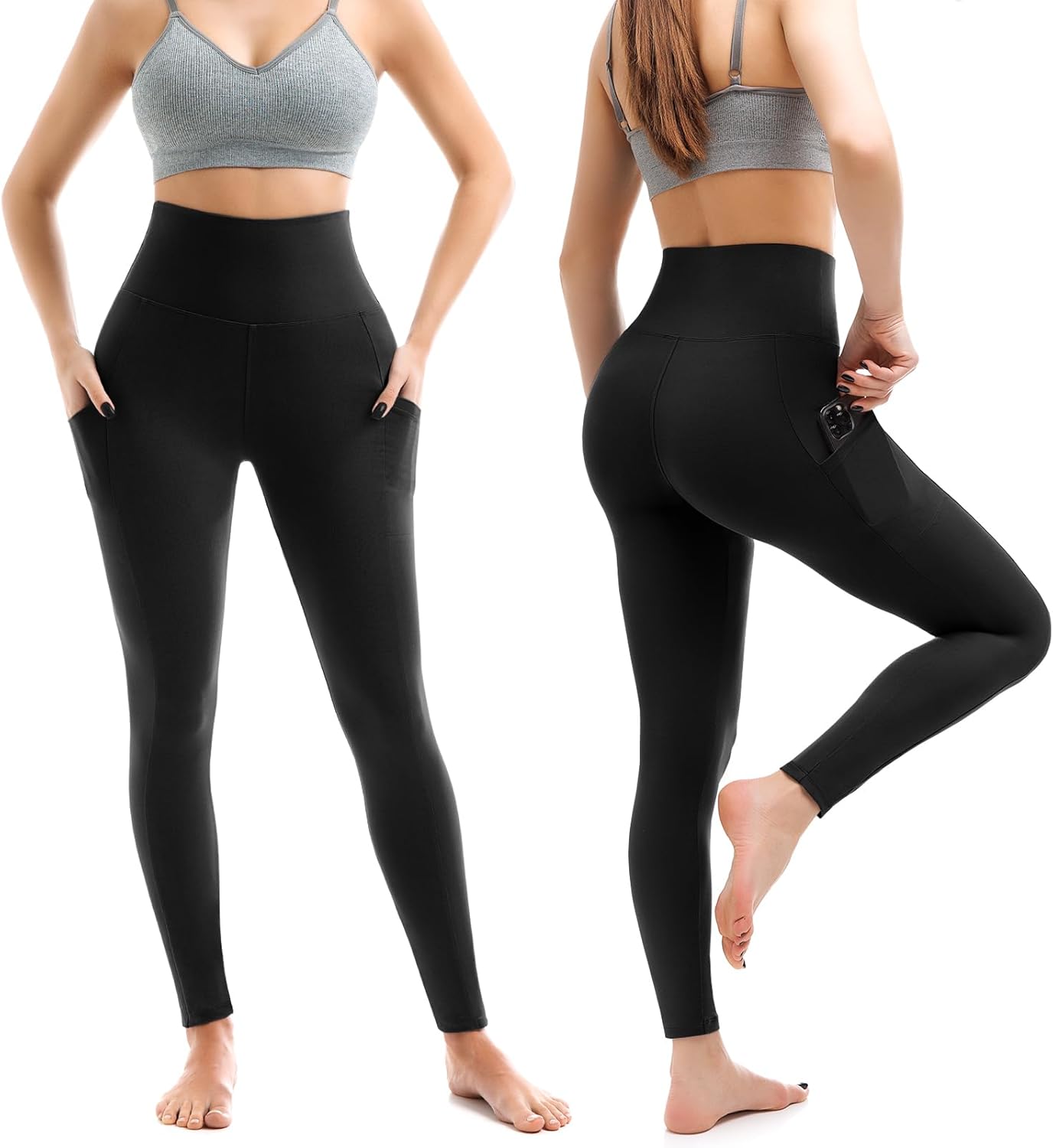 Thumbnail 1 de Leafigure 2 Pack High Waist Leggings for Women 🏃♀️