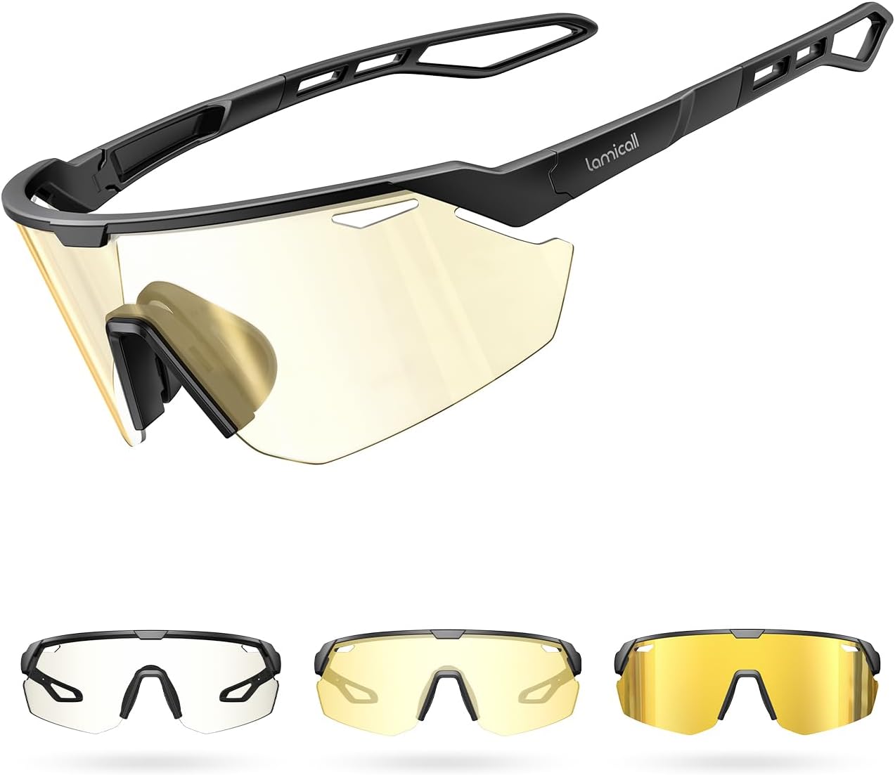 Detalle de Lamicall Fahrradbrille Selbsttönend UV400