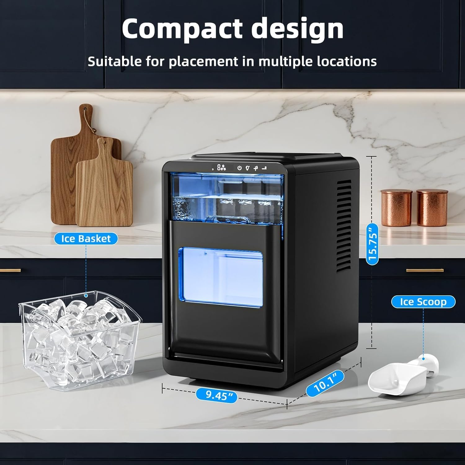 Detalle 2 de Antarctic Star Countertop Ice Maker, 27 Lbs/24H