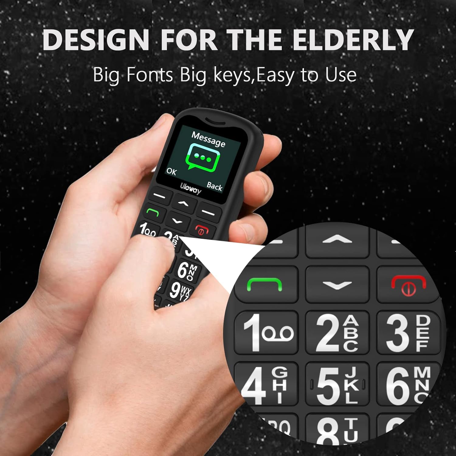 Detalle 2 de uleway Big Button Mobile Phone 800mAh