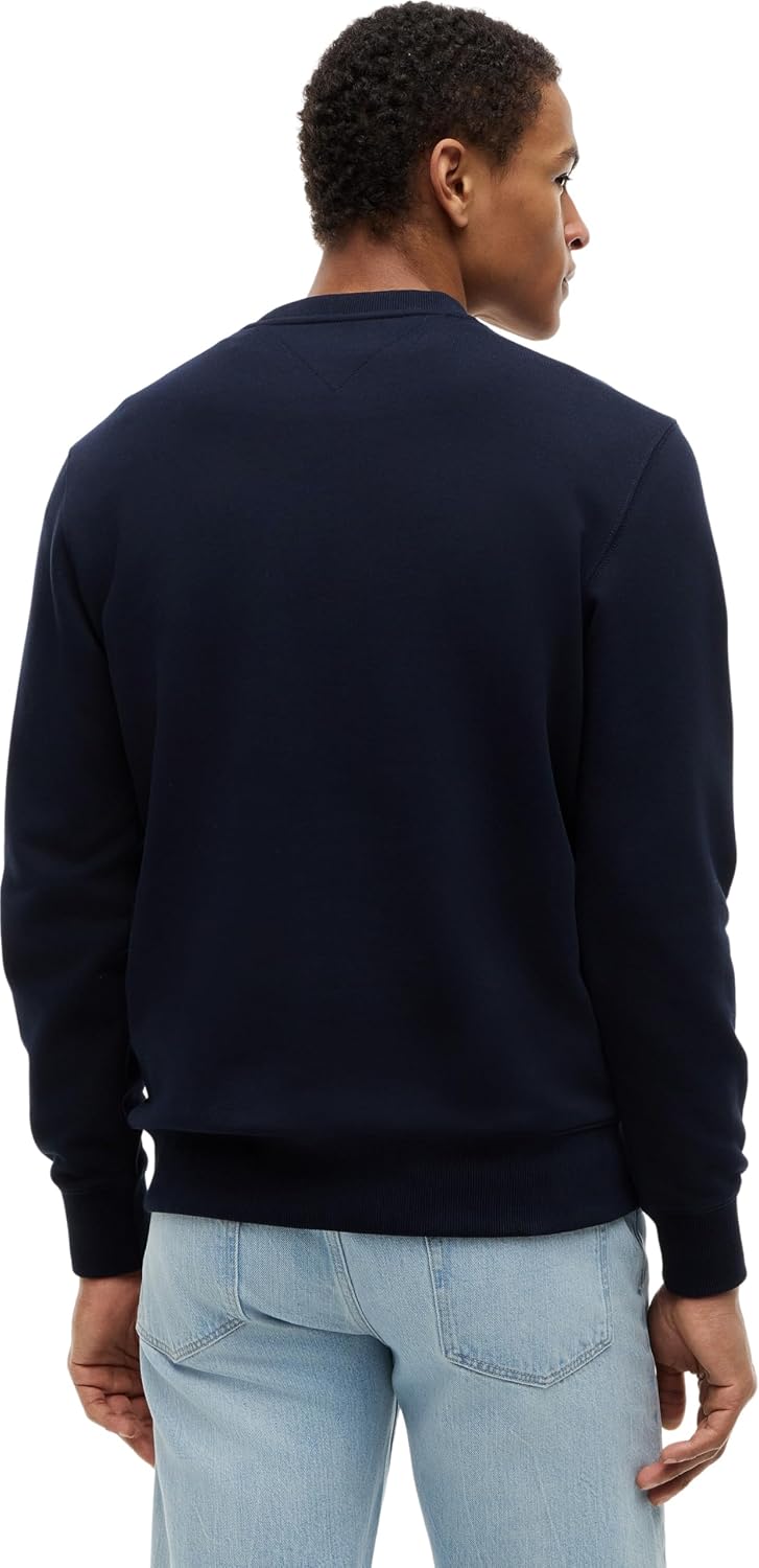 Detalle 2 de Tommy Hilfiger Uomo Felpa Essential Terry Crewneck con Scollo Rotondo, Blu Desert Sky, XS