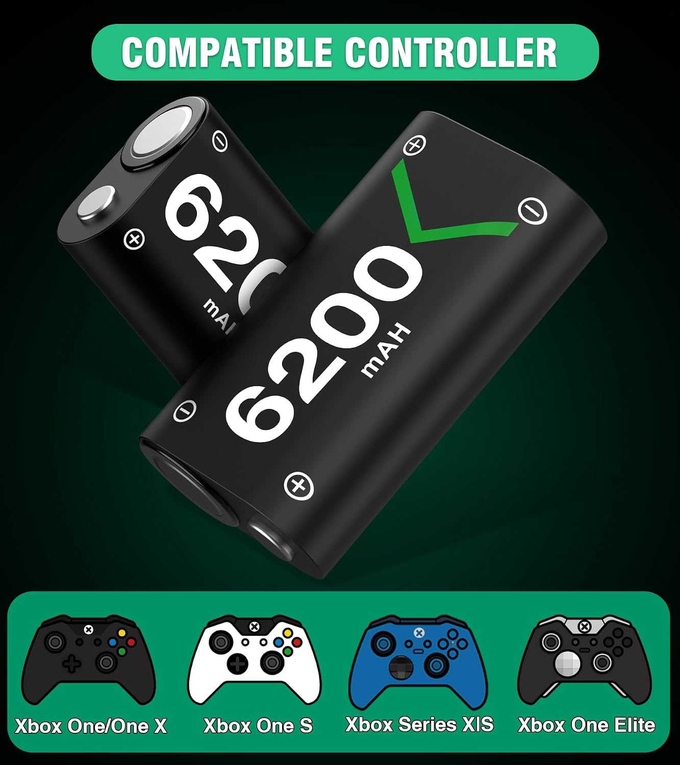 Detalle 1 de Xbox Controller Rechargeable Battery Pack with Dock for Xbox Series X|S