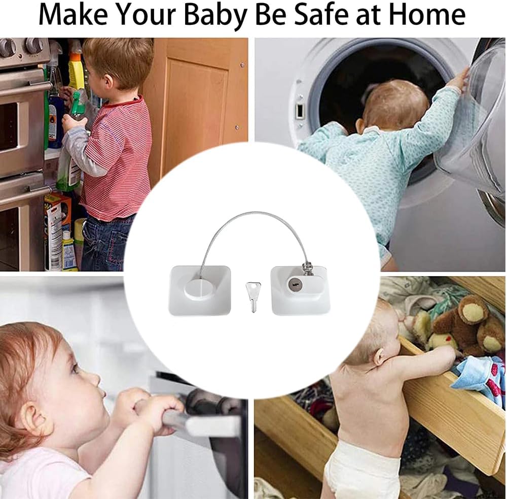 Thumbnail 5 de Crozgan 3Pcs Fridge Door Lock with 3 Keys – Child Safety Lock for Home & Office