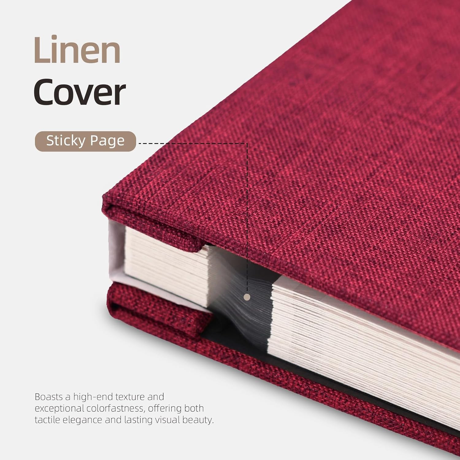 Thumbnail 4 de Vienrose Self-Adhesive Photo Album Scrapbook (Red) — 60 Pages, Metallic Pen Included