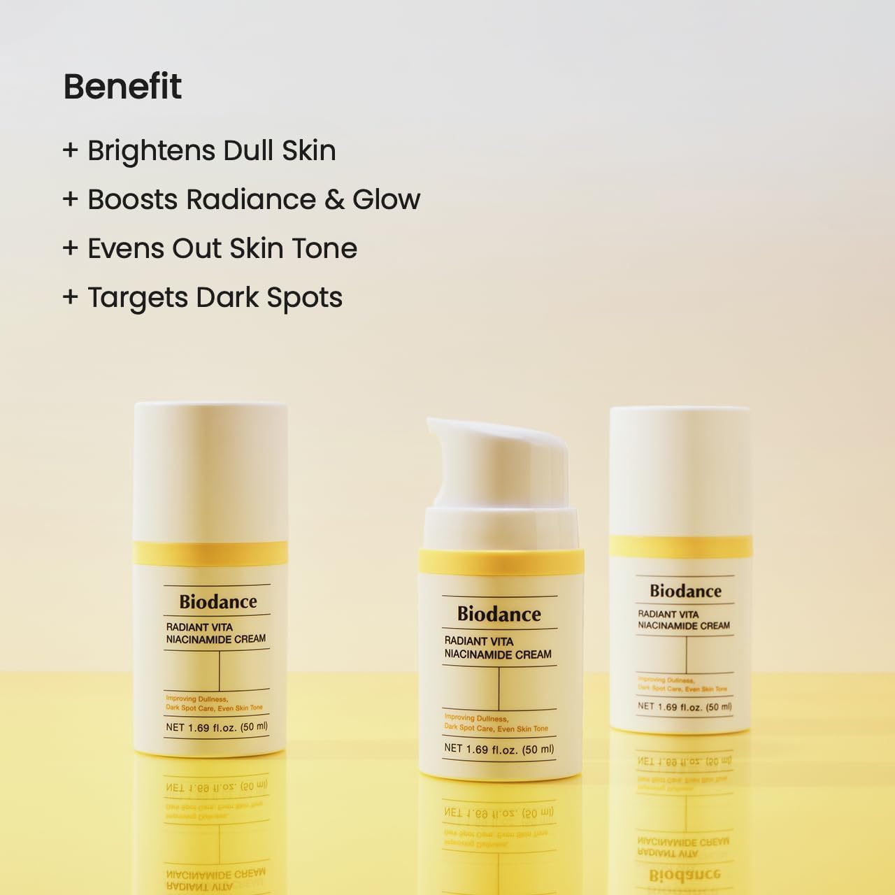 Detalle de BIODANCE Radiant Vita Niacinamide Cream – Crème éclaircissante et hydratante pour le visage (50 ml)