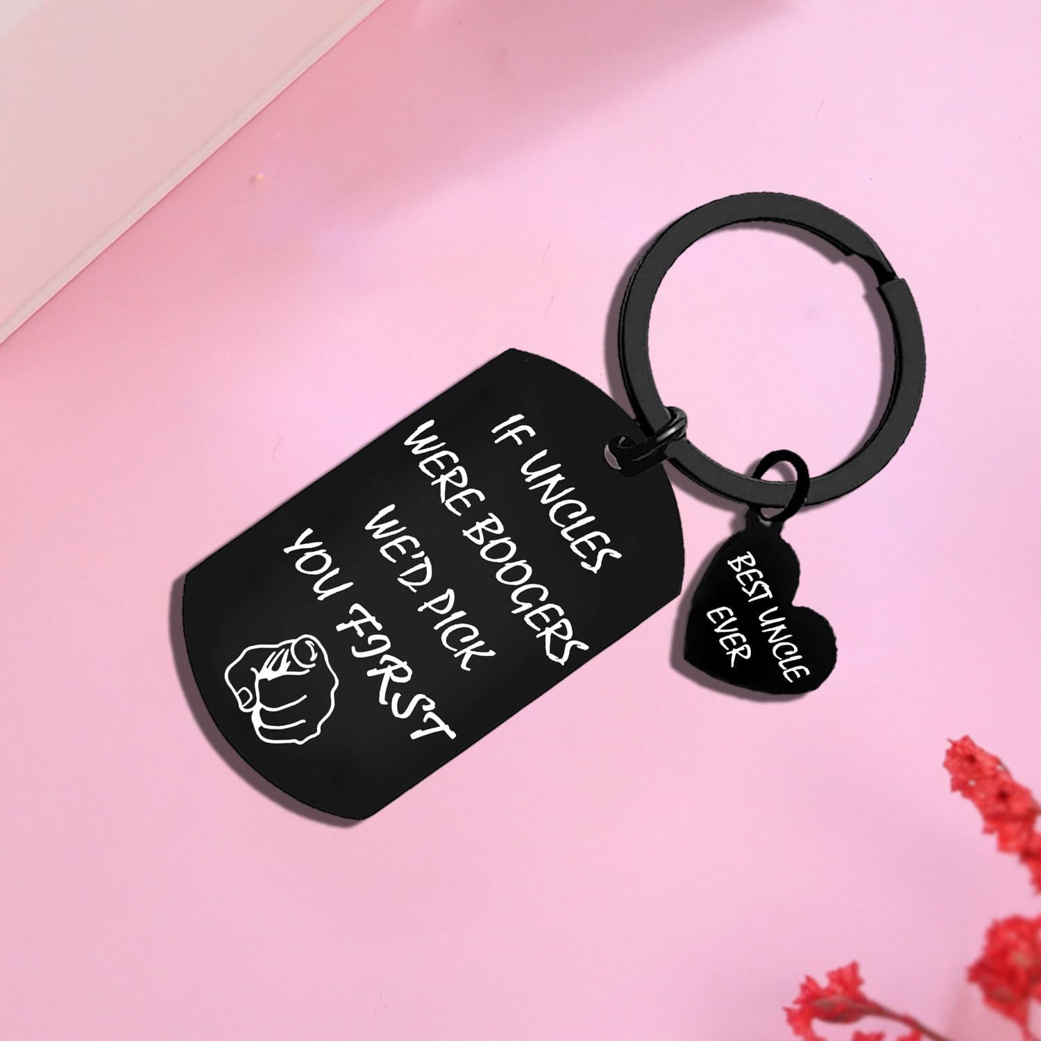 Thumbnail 1 de Tihnvk Funny Uncle Keychain – If Uncles Were Boogers We'd Pick You First