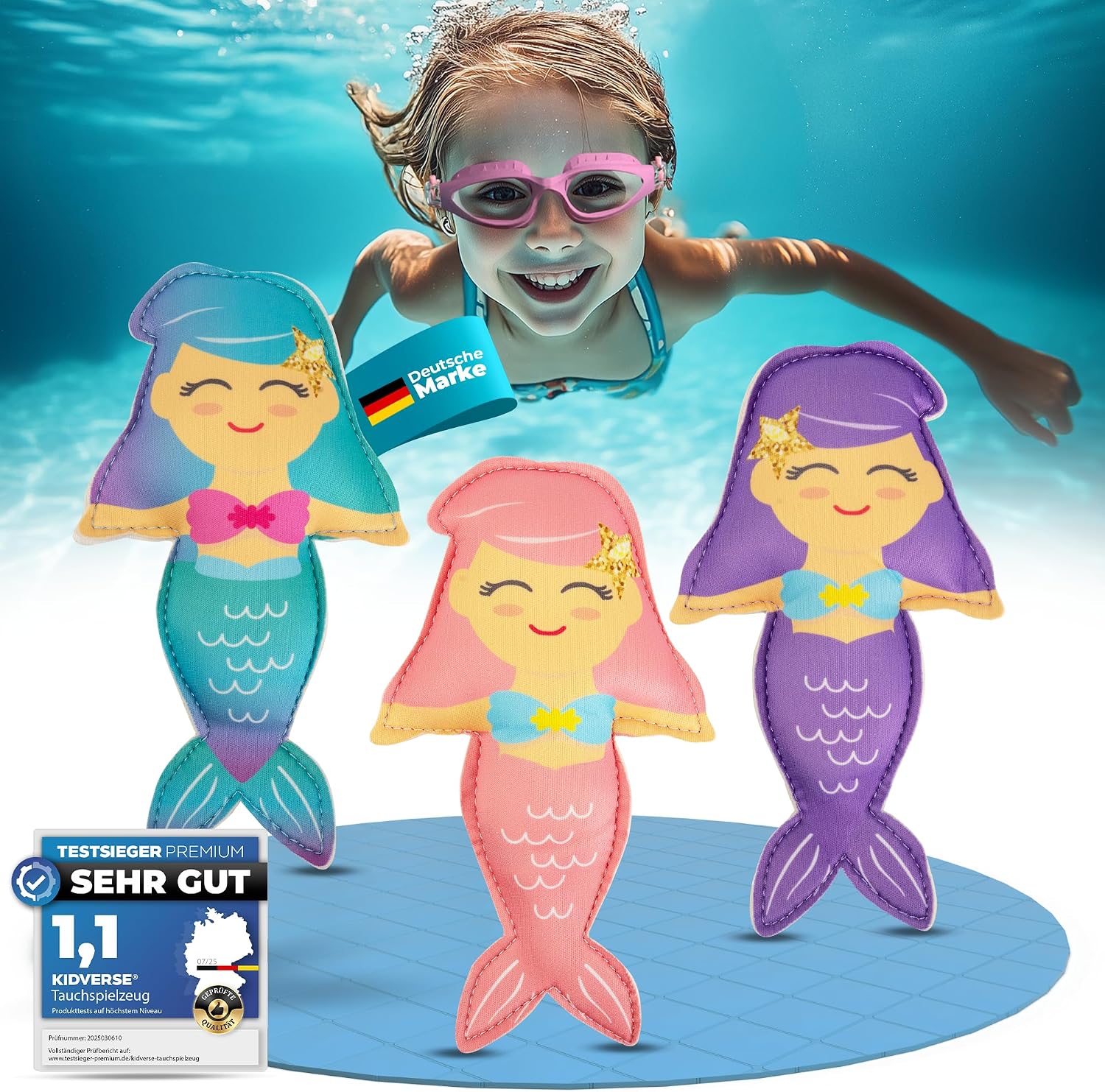 Detalle de Tauchtiere für Kinder von KIDVERSE – Neopren-Tauchspielzeug für Pool, See & Meer