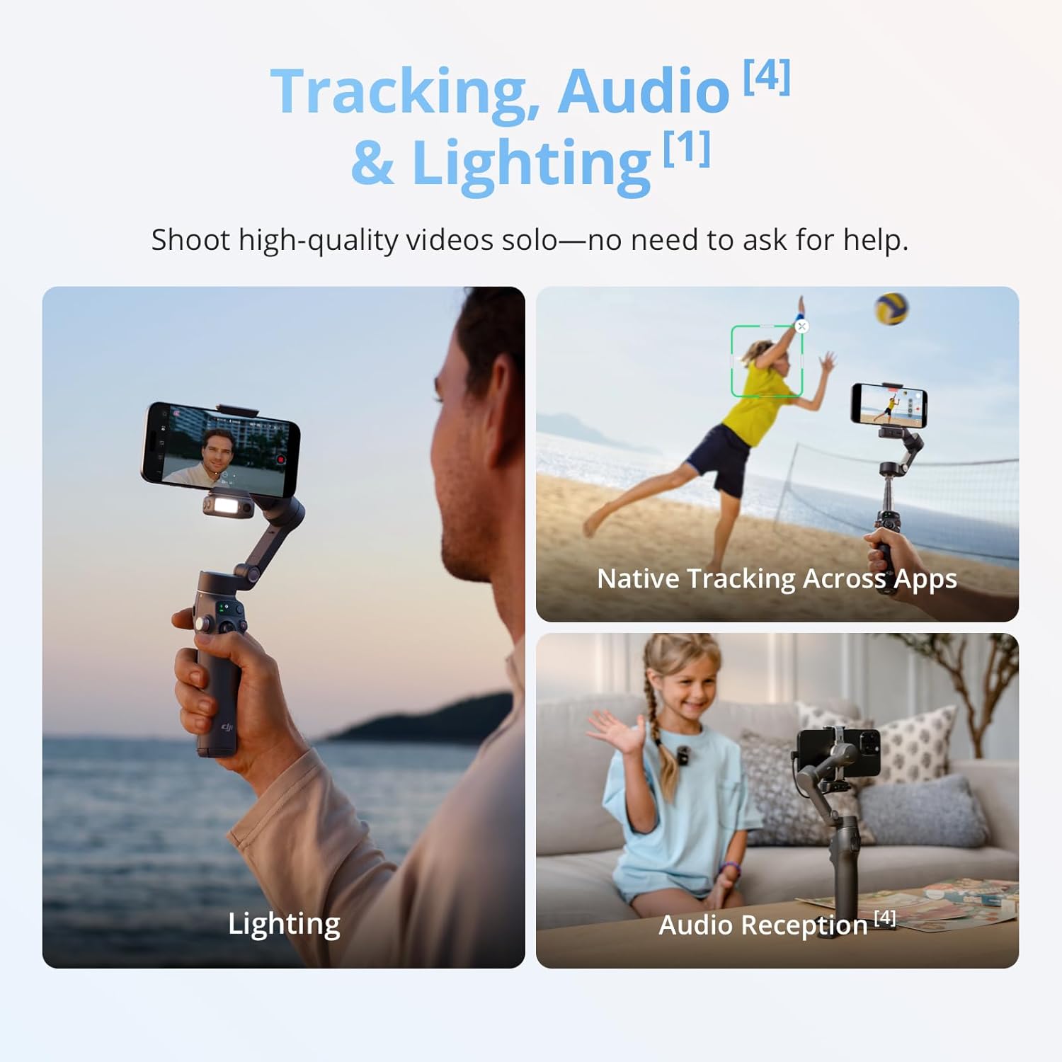 Detalle 1 de DJI Osmo Mobile 8 Advanced Tracking 10h Battery