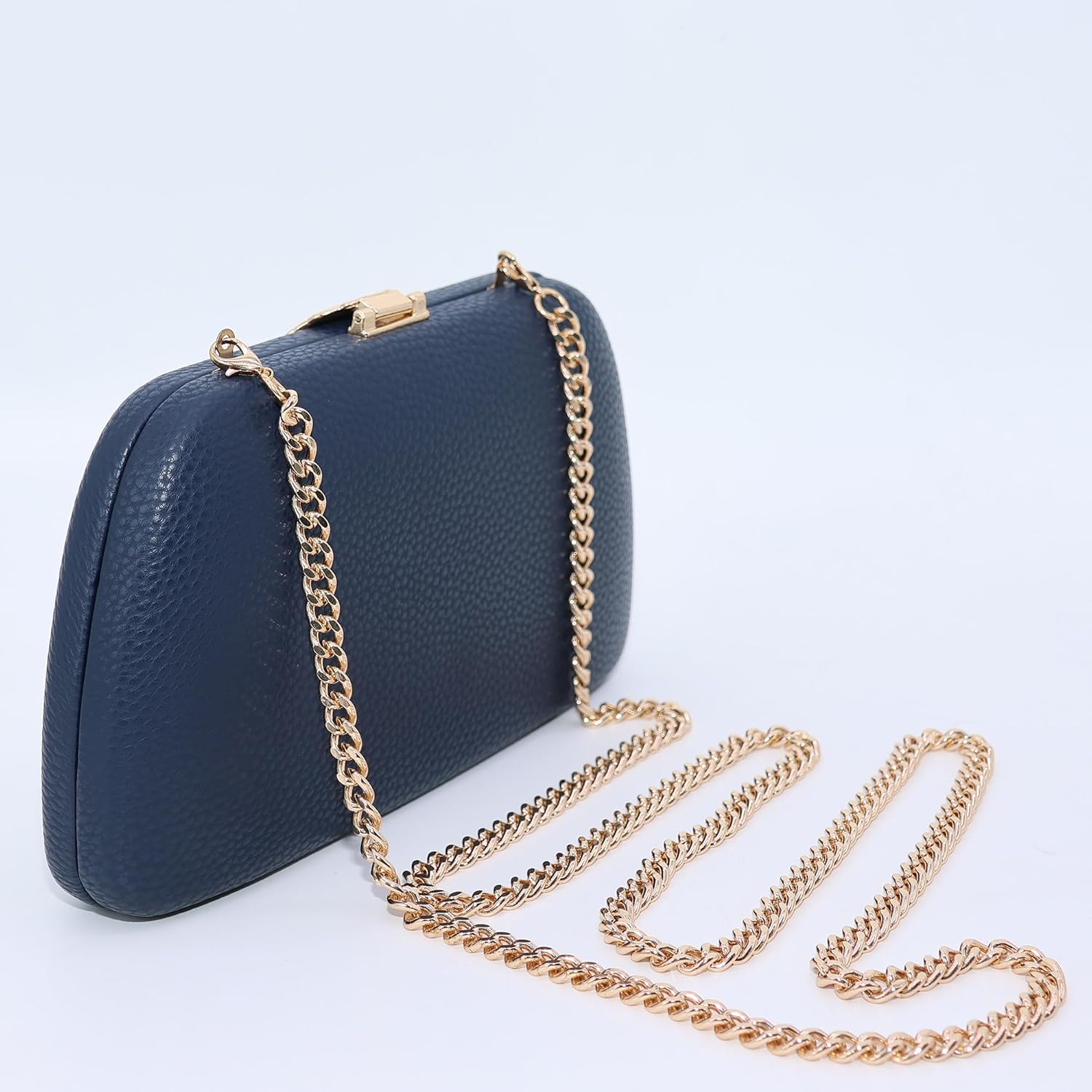 Thumbnail 4 de Milisente Suede Clutch Bag for Women with Metallic Leaf Clasp and Shoulder Chain