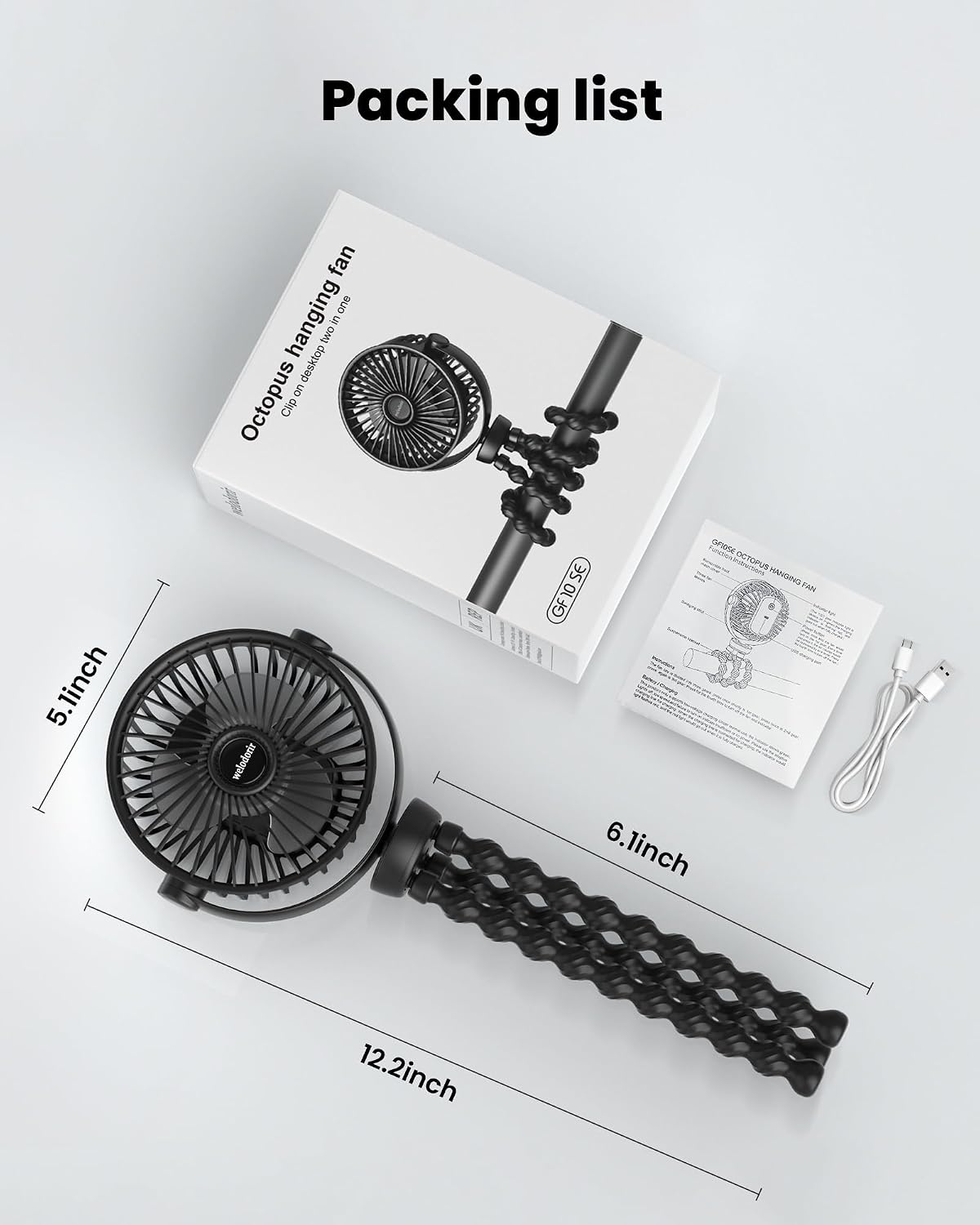 Thumbnail 6 de Portable Pram Fan 5200 mAh Rechargeable