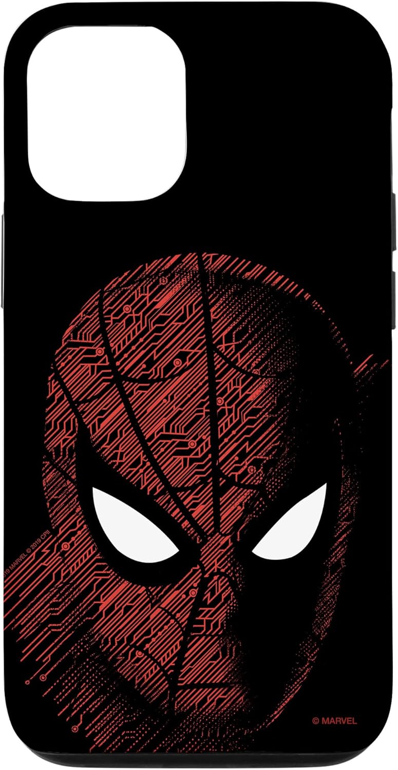Maschera tecnologica Marvel Spider-Man: Far From Home | Custodia wallet in policarbonato e TPU per iPhone 12/12 Pro