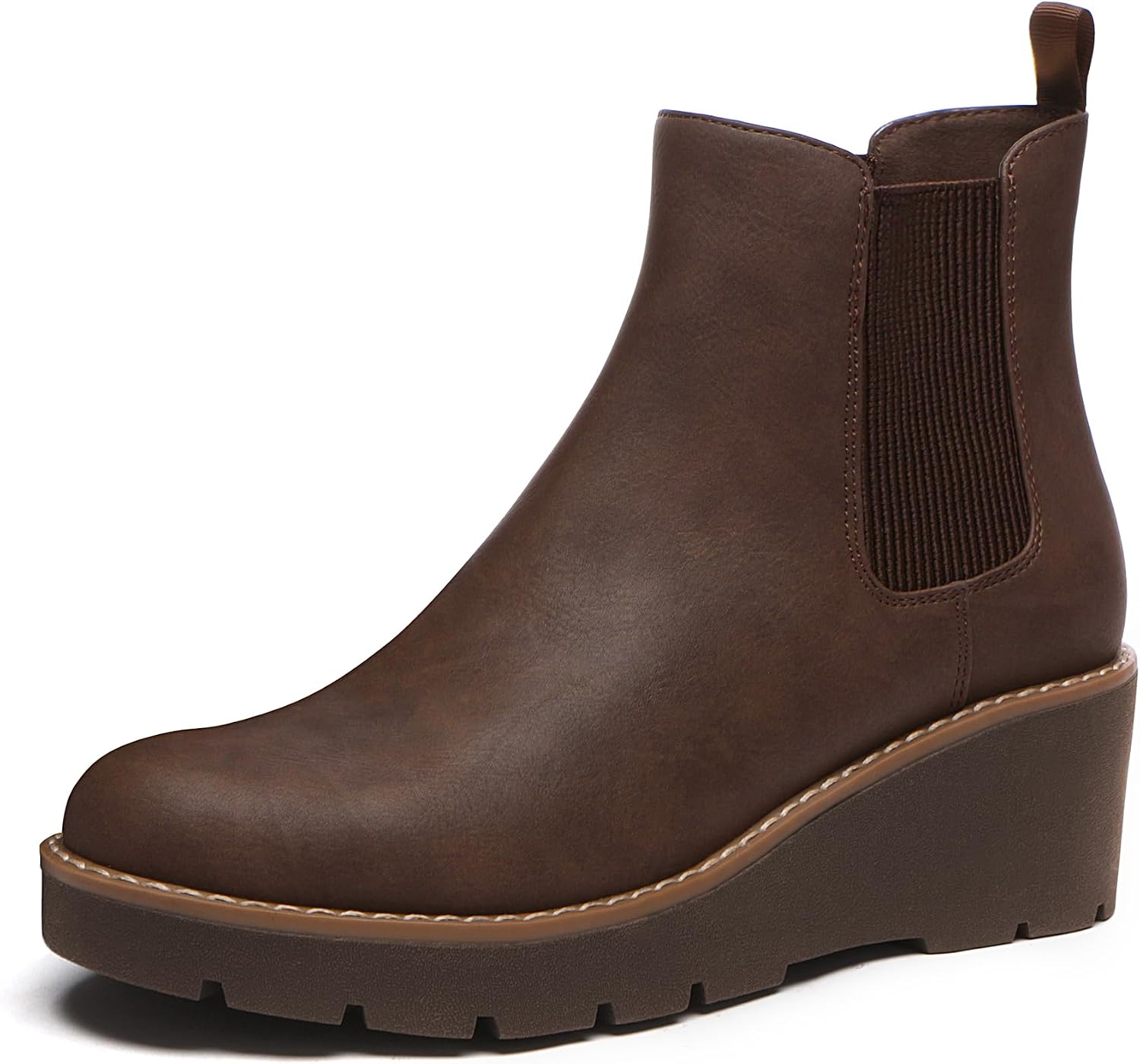 Detalle de Athlefit Women's Chelsea Wedge Boots 2" platform