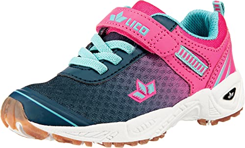 Detalle de Lico BARNEY VS Hallenschuhe für Kinder – Marine/Pink/Türkis, Größe 39 EU